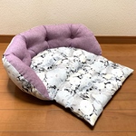 のれ〜るのびれ～るハイブリッドペットベッド＝エレガントフラワー＝