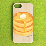 ふわふわホットケーキのウッドiphoneケース