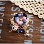 ＊ひとつぶ紫陽花の２wayブローチ