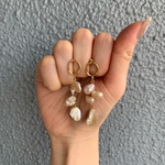 天然パールと天然シェルピアス