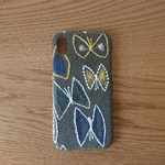 *受注製作*ミナペルホネン*sky flower*カーキ*mina perhonen*iPhoneケース*iPhoneカバー*スマホケース*スマホカバー