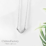 職人さんのぴかぴかステンレスネックレス 【V型】NL-57
