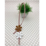 革　花　バック　チャーム
