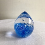 ガラスのペーパーウェイト　マリンブルー「海」