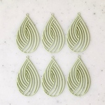Apple Green Filigree Designed Drop Pendant Tops