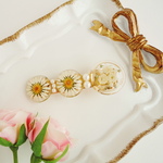 hair clip ～ノースポール～　ヘアクリップ/クリップ/髪留め/フラワー/花/レジン/白