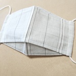 【2枚重ね】夏用 晒と綿100%の立体 舟形  布マスク