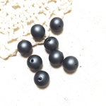 10mm プラスチックパール 8pcsセット＊マットダークグレー 