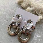 シルバー花びらリングピアス