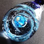 《地球》　ペンダント　とんぼ玉　　宇宙　ガラス　銀河　星