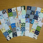 【送料無料】 お得!おまかせ4枚セット　子供用ハンカチ ダブルガーゼパッチワーク ハーフサイズ【男の子柄】