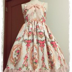 天使柄シフォンジャンパースカート★カチューシャつき