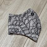 黒いレースのひんやり夏用立体マスク