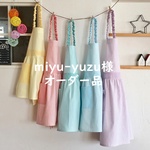 【miyu-yuzu様オーダー品】一人で着られる☆シンプル＆可愛いキッズ 子供エプロン＆三角巾 ２点セット