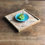 木製トレイ　カフェトレイ Sサイズ　ヘリンボーン　オットマントレイ