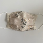 【夏用】冷感プリーツマスク／フィルターポケット付き　レースフラワー