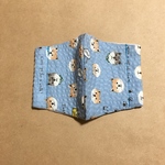 子ども　夏マスク　立体マスク　幼児〜小学生低学年　ゴム付き　ハンドメイド　豆柴　青