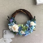  * Carnation × Blue rose  * wreath * ギフト　ブルー　 リース　