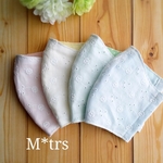 再販✨送料無料★立体布マスク大人用🍀ホワイトレースフラワー刺繍💐夏マスク 薄手
