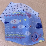 お魚さん　夏用＊子供マスク（2枚組）