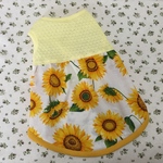 yellow  ひまわりノースリーブワンピース  Ｓ