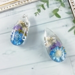 【現品限り】夏色ドライフラワー・ブルーパープル【イヤリング・ピアス】