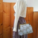 がま口ポシェット･クールな tree 柄