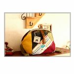 大人の女性に♪お花の刺繍あおりがまくちぽってりリュック☆国産帆布☆