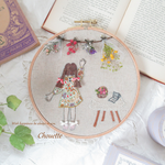 刺繍枠のアレンジ リース　【garland】