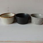 B級品　3個セット　Simple小鉢【白マット1個】【マットブラック1個】【墨貫入1個】