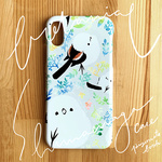 【送料無料】シマエナガのハードスマホケース（水彩ボタニカル）【iPhone対応】