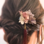 あじさいの花かんざし🌸プリザーブド
