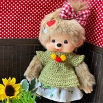 【乙女モンチ服】モンチッチSサイズ 服  ＊抹茶ラテ＊