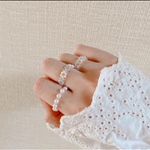 【再再販】ビーズリング3点セット ブルー