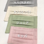 《送料無料》選べるカラー　プリーツマスク　家族お揃い　くすみカラー