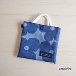 マスクケース（ 仮置き ) 　　　　　* ブルーフラワー　 col. navy × blue