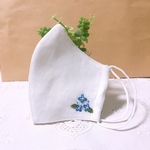 《あじさい》ワンポイント刺繍マスク (女性用サイズ)