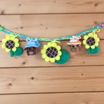 ダックスひまわり🌻ガーランド