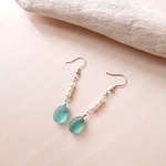 シーグラス パール ピアス    
