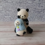 羊毛フェルト てるてる坊主とパンダさん🐼