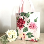 ローラアシュレイ生地使用　ミニトートバック　薔薇柄　トートバック　バックインバック