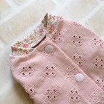 犬服 SS モチーフレースピンク バックオープン(背中開き)✨送料無料✨