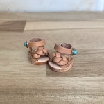 オビツ11 サイズ  メッシュ サンダル （コンチョ） ベージュ