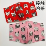 【送料無料】夏仕様★ 接触冷感　マスク　猫　２枚