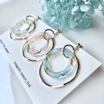 ブルー　紫陽花　フープピアス☆イヤリング