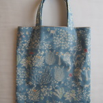 ぺったんこバッグ*リバティ*Yoshie*ライトブルー*32×28㎝