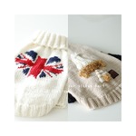 no＊様専用お買い物ページ  White cap knit border sleeve , Heart uk flag sweater white 