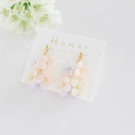 ちいさなお花のブーケピアス/イヤリング（パステル） 送料無料