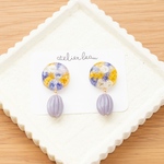 まぁるにチェコビーズゆらゆらイヤリング かピアス