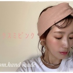 ハーフリネンturban★ ｸｽﾐﾋﾟﾝｸ